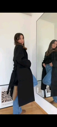 Black Long Sweater For Women  - M