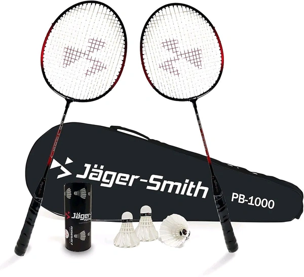 Brand: Jager-Smith3.8 3.8 out of 5 stars (998)Jager-Smith PB 1000 Combo & Featherlite 2 (Pack of 3) Feather Shuttles with Steel Shaft & Full Body Cover