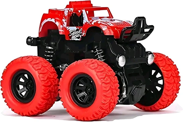 GRAPHENE Friction Powered Monster Truck Toy, Push & Go 4WD Off-Road Car for Kids, Amazing Stunts, All-Terrain Grip, Vibrant Colors, for Boys & Girls, Birthday, Christmas, Fun Play