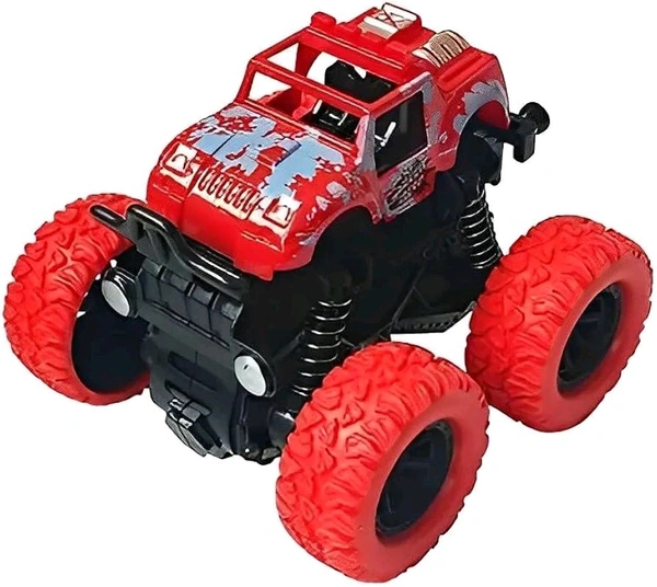 GRAPHENE Friction Powered Monster Truck Toy, Push & Go 4WD Off-Road Car for Kids, Amazing Stunts, All-Terrain Grip, Vibrant Colors, for Boys & Girls, Birthday, Christmas, Fun Play