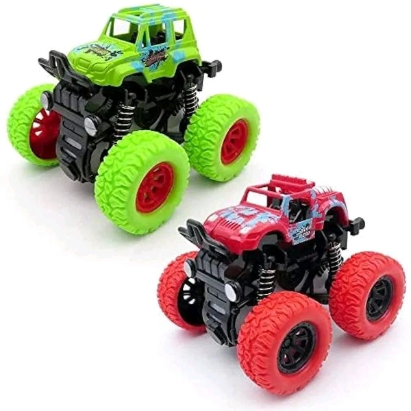 GRAPHENE Friction Powered Monster Truck Toy, Push & Go 4WD Off-Road Car for Kids, Amazing Stunts, All-Terrain Grip, Vibrant Colors, for Boys & Girls, Birthday, Christmas, Fun Play