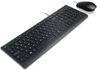 Lenovo Essential Wired Combo - Wired Keyboard and Mouse Set - USB - Black
