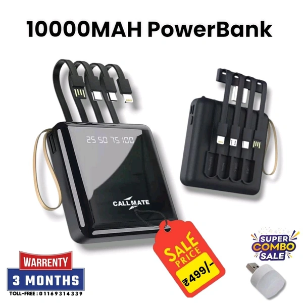 Call Mate 10000 Mah Power Bank + Free Gift 