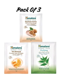 Himalaya Pack Of 3 Scrub, Peel Off Mask , Neem Pack