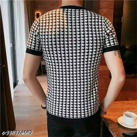 Raund Neck Printed Polyester T Shirt For Man  - Size