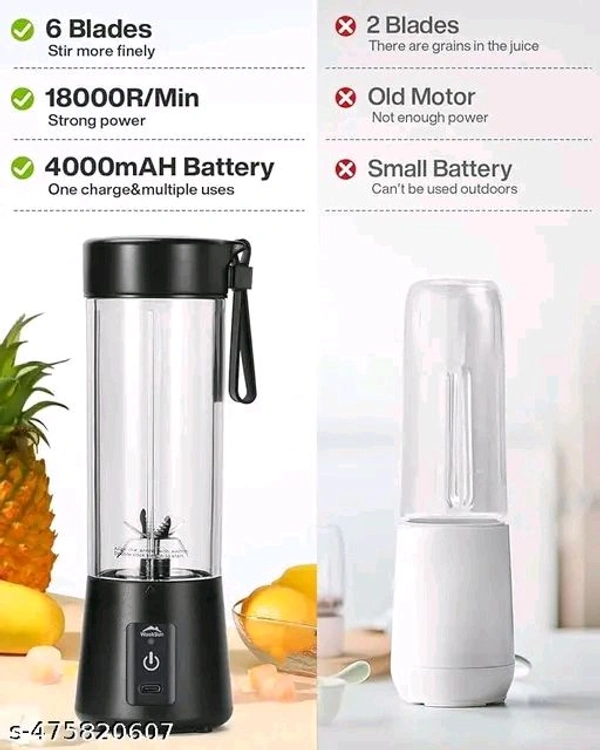 380ml Portable Juice Blender, Juicer Bottle Mixer, Juice Maker, Fruit Juicer  Machine Electric, USB Rechargeable Personal