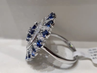 italianaa Italianaa Sterling 92.5 Silver Ring - white, 15 Steel