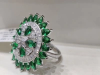 italianaa Italianaa Sterling 92.5 Silver Ring - white, 12