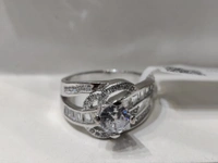 italianaa Italianaa Sterling 92.5 Silver Ring - white, 18
