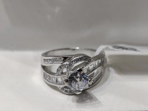 italianaa Italianaa Sterling 92.5 Silver Ring - white, 18