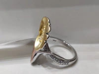 italianaa Italianaa Sterling 92.5 Silver Ring with Rose & Gold finish - White with Yellow & Rose Gold finish, 16