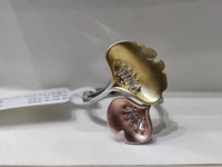 italianaa Italianaa Sterling 92.5 Silver Ring with Rose & Gold finish - White with Yellow & Rose Gold finish, 16