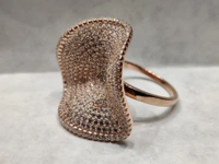italianaa Italianaa Sterling 92.5 Silver Ring with Rose gold finish - Rosegold, 17