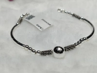 italianaa Oxidised 92.5 Silver Women Bracelet - Oxidised white, free