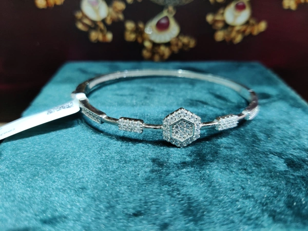 Italianaa 92.5 Silver Ladies Bracelet - White , free