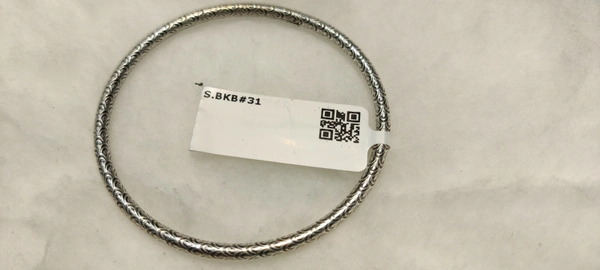 italiana  92.5 Sterling Silver Bangle - White, 2.3ana