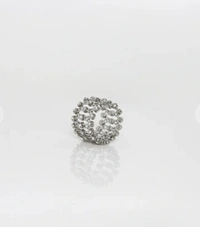 italiana 92.5 Ring Cum Bracelet - White, free Size