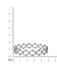 italiana 92.5 Ring Cum Bracelet - White, free Size