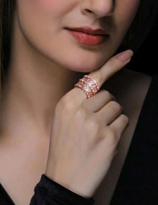 italiana 92.5 Ring cum Bracelet with Rose Gold finish the  - Rose gold, free size
