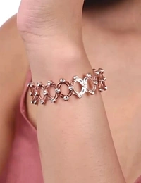 italiana 92.5 Ring cum Bracelet with Rose Gold finish the  - Rose gold, free size