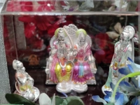 Emrald 999 Pure Silver Shri Ram Darbar idol - White