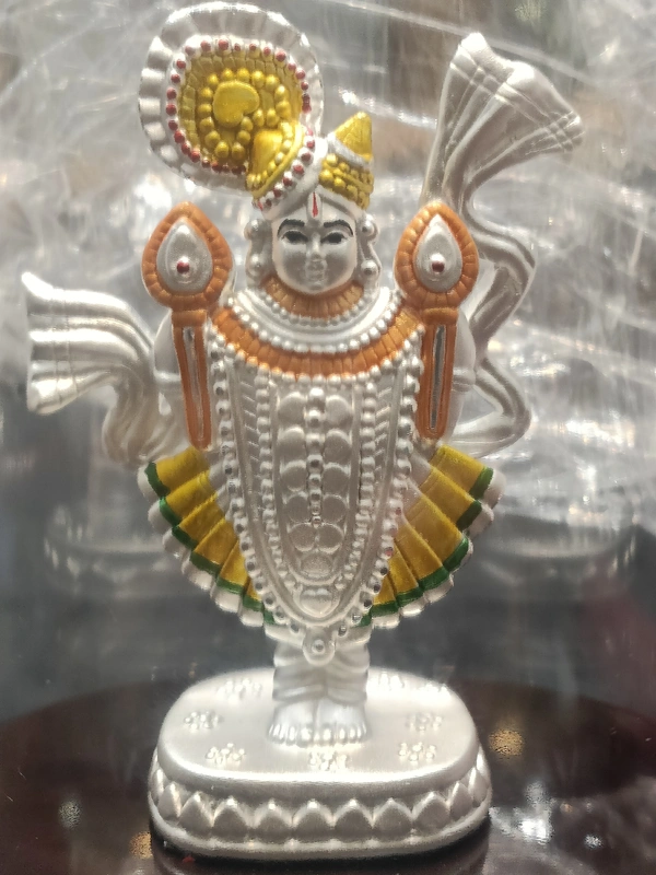 Emralad 999 Pure Shri Nath Ji  - White, 5.4 Inch X 5.2 Inch