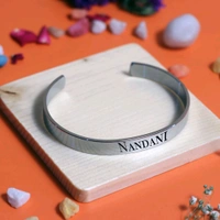 Customized / Personalized Stylish Kada Bracelets  - SILVER
