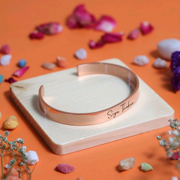 Customized / Personalized Stylish Kada Bracelets  - SILVER