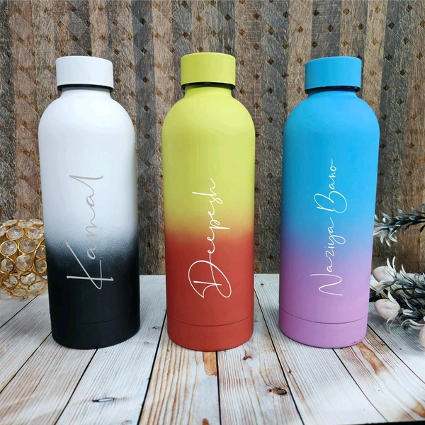 Stainless Steel vacuumed dual shade bottle