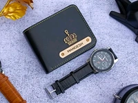  Wallet 1.0 + Wrist watch Combo - Tan