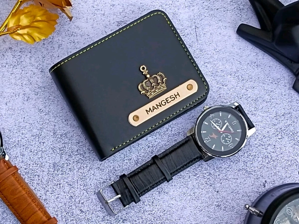  Wallet 1.0 + Wrist watch Combo - Tan
