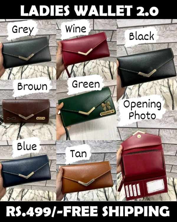 3 Fold Ledise Clutch 2.0 - Olive green