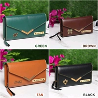 3 Fold Ledise Clutch 2.0 - Olive green