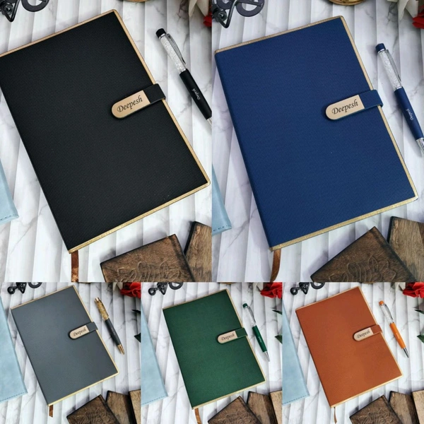 Z Flap Premium Diary + Pen - Black