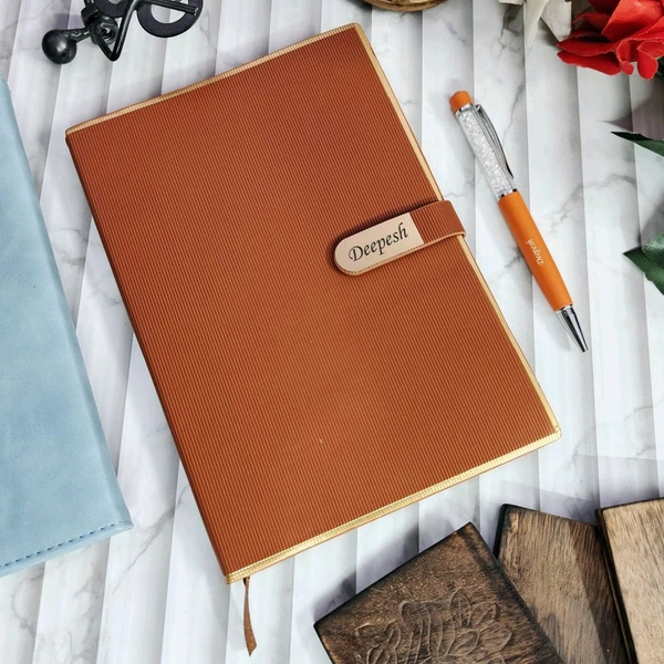 Z Flap Premium Diary + Pen - Tan