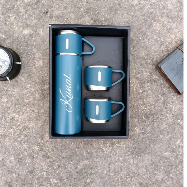 Hot And Cold Flask With Cup Combo - Gray