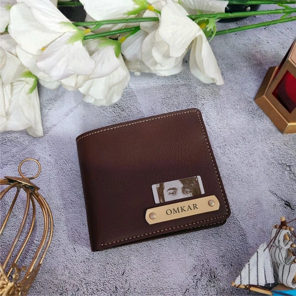 Nexon Name Wallet With Eye Engraved Strip  - Morocco Brown