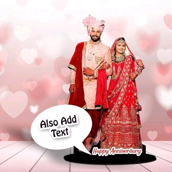  Personalized Photo Frame Couple Cutout Photo Frame Standee | Best Wedding Gift for Couple Special Husband Wife, Tabletop | Customized Gift with Your Photos | Newly Married Couple Gift