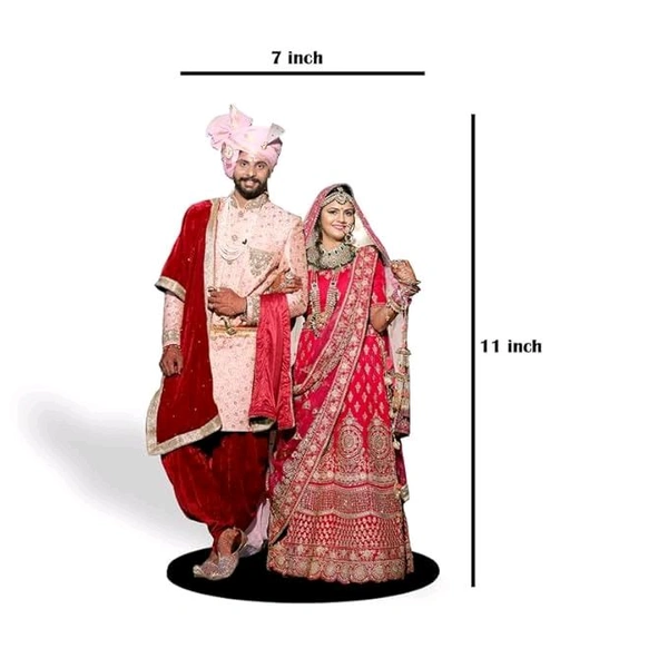  Personalized Photo Frame Couple Cutout Photo Frame Standee | Best Wedding Gift for Couple Special Husband Wife, Tabletop | Customized Gift with Your Photos | Newly Married Couple Gift
