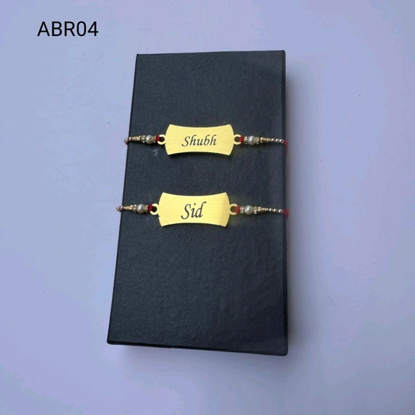 Acrylic Rakhi Golden 2.0