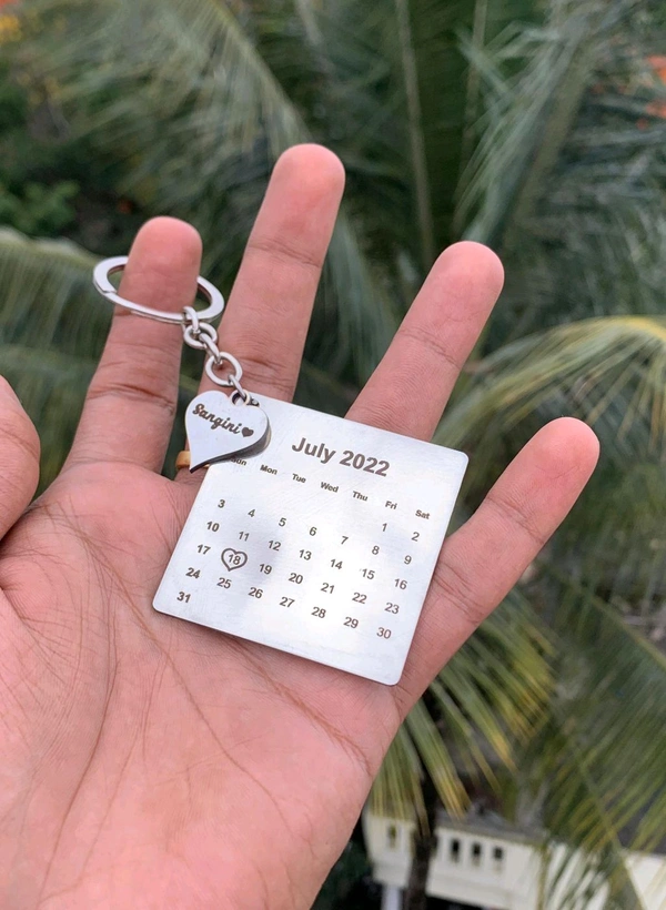 Metal Calendar Keychain 