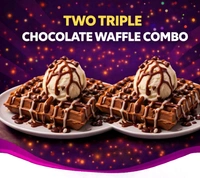 { BUY1+GET1 } TRIPLE cholocate Waffle 