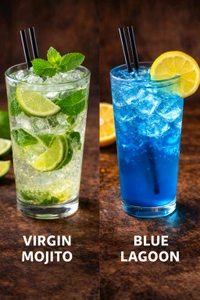 Virgin Mojito+Blue Lagoon