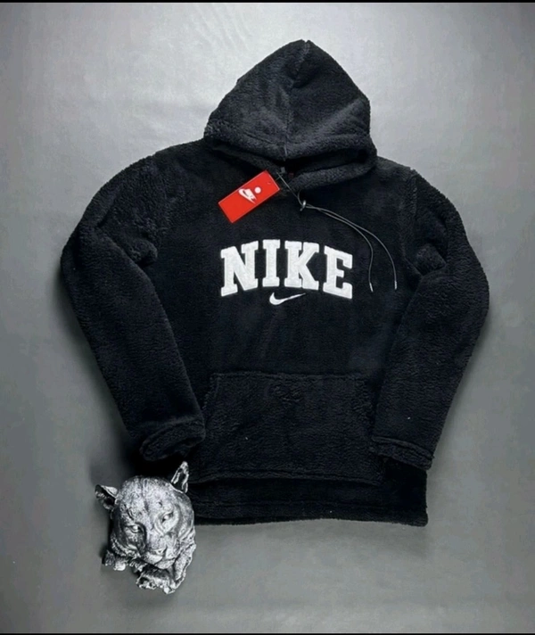 Fur Printed Hoodie for Men - Black, M
