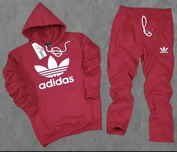 Fleece Hooded Tracksuits for Men - Maroon, XXL