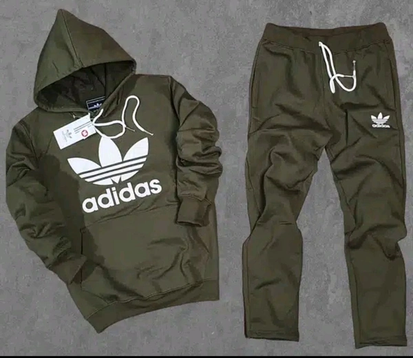 Fleece Hooded Tracksuits for Men - Olive, XXL