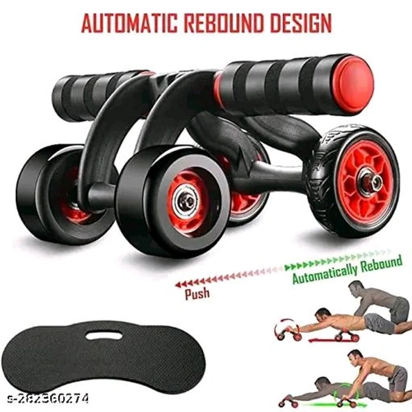 Classic Ab Wheel Rollers - Red, Free Size