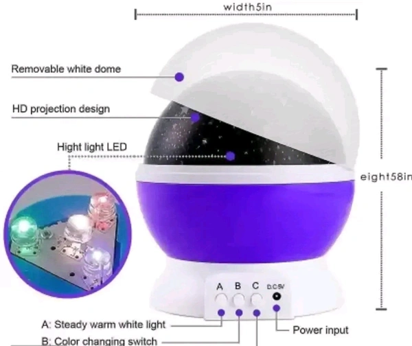 GIN61 Romantic Sky Star Master NightLight Projector Children Kids Baby SleepLighting USB Lamp Led Projecti