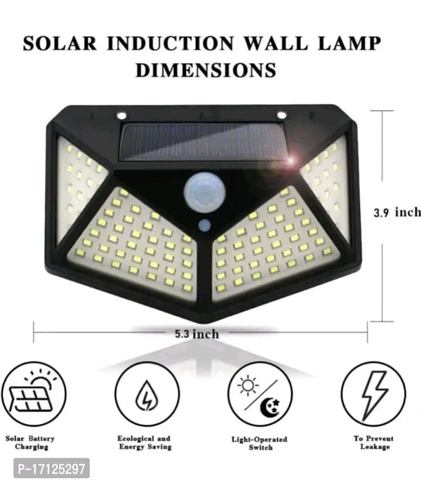 SOLAR LIGHT Wall Light WaterproofSolar Sunlight Powered Garden StreetLight Solar Light Set (Wall Mounted Packof 1)