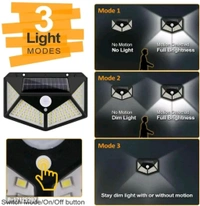 SOLAR LIGHT Wall Light WaterproofSolar Sunlight Powered Garden StreetLight Solar Light Set (Wall Mounted Packof 1)